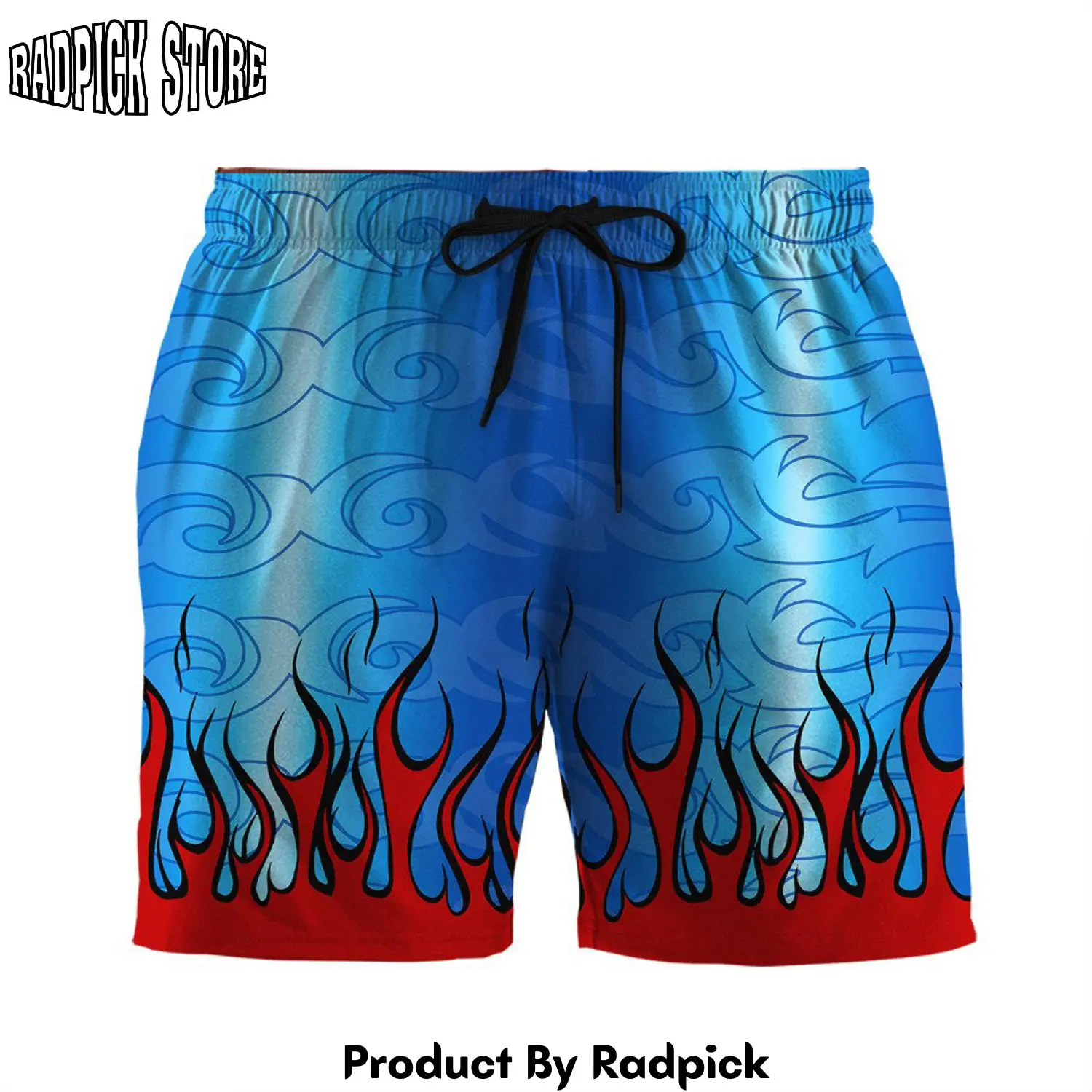 Radpick 3d drag racing custom men shorts rp631559